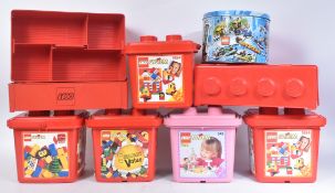 LEGO - COLLECTION OF VINTAGE LEGO BRICK BUCKETS