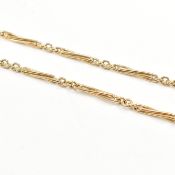 9CT GOLD TROMBONE & LOVERS KNOT NECKLACE CHAIN