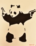 BANKSY WEST COUNTRY PRINCE - PANDA WITH GUNS PRINT