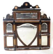 VICTORIAN AESTHETIC MOVEMENT OVER MANTEL MIRROR