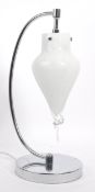 VINTAGE ART DECO STYLE GLASS AND CHROME TABLE LAMP