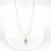 COLLECTION OF THREE 925 SILVER NECKLACES & PENDANT