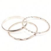 THREE 925 SILVER BANGLES