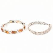 TWO SILVER BRACELETS