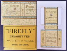 FIREFLY CIGARETTES - C1900 - ORIGINAL PACKET ARTWORK PROOFS