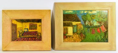 TWO HEATHER RALLS OIL ON CANVAS PAINTINGS