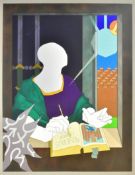 TOM PHILLIPS VIRGIL IN HIS STUDY SCREEN PRINT