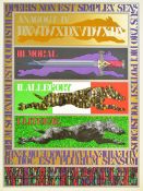 TOM PHILLIPS CANTO I LIMITED EDITION SCREEN PRINT