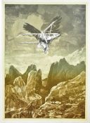 TOM PHILLIPS UNTITLED 6 SCREEN-PRINT - HAND COLOURED