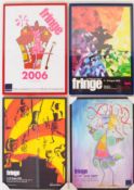 FOUR EDINBURGH FRINGE FESTIVAL POSTERS - 2006, 2007, 2008 & 2009