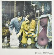 ARTHUR MOYSE SHOPPERS 1983 COLLAGE - SIGNED