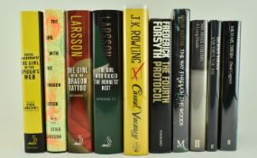 CRIME / THRILLERS. TEN MODERN FIRST EDITIONS IN DUST WRAPPERS