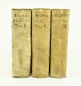 1669 PLINY'S NATURAL HISTORY IN THREE VOLUMES, FULL VELLUM