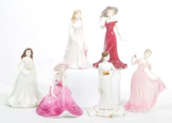COALPORT- COLLECTION OF SIX CONTEMPORARY PORCELAIN FIGURES