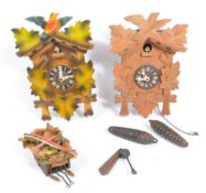 THREE MID 20TH CENTURY GERMAN BLACK FOREST CUCKOO CLOCKS