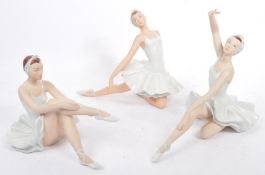 ROYAL DUX BOHEMIA - COLLECTION OF THREE PORCELAIN BALLERINAS