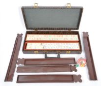 20TH CENTURY MAHJONG SET IN CROCODILE SKIN MANNER CASE
