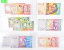 COLLECTION BANCO DE CABO VERDE BANK NOTES - 2007 & 2014