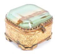 EARLY 20TH CENTURY GILT METAL BLACKPOOL SOUVENIR TRINKET BOX