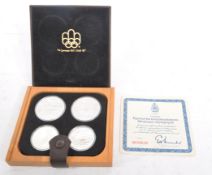 CANADA 1975 OLYMPIC COIN PROOF SET OF FOUR .925 SILVER COINS