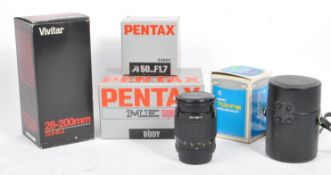 PENTAX - 20TH CENTURY BOXED ME SUPER & LENSES