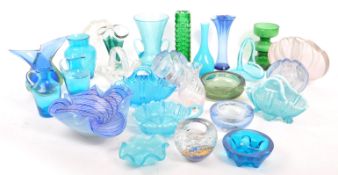 LARGE COLLECTION OF MID CENTURY ART GLASS