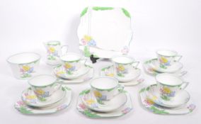 1930S ART DECO HEATHCOTE 'LEA PATTERN' CHINA TEA SERVICE