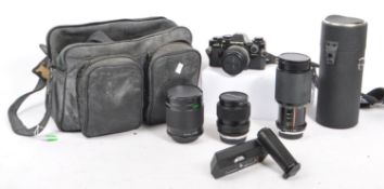 OLYMPUS - 1980S OM10 QUARTZ 35MM SLR & LENSES