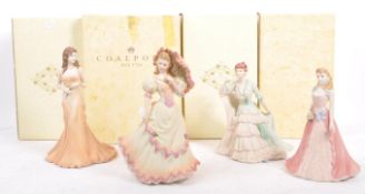 COALPORT - COLLECTION OF FOUR PORCELAIN FEMALE FIGURINES