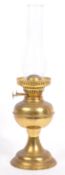 VICTORIAN 19TH CENTURY BRASS & GLASS OIL LAMP BY DUPLEX