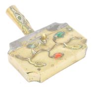 EARLY 20TH CENTURY CHINESE BRASS SILK IRON