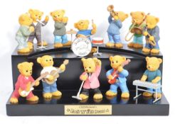 CLIFF RICHARD'S - ROCK N ROLL BEARS ON PLINTH DISPLAY STAND