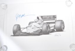 AUTOMOBILIA FORMULA ONE MINARDI SIGNED FITTIPALDI POSTER PRINT