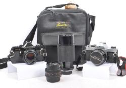 PENTAX - TWO 20TH CENTURY SLR CAMERAS AND LENSES