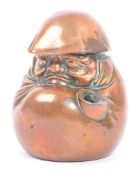 19TH CENTURY JAPANESE COPPER PLATED DARUMA INKWELL