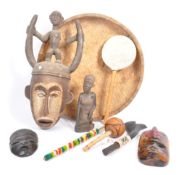 COLLECTION OF MID 20TH CENTURY CARVED TRIBAL OBJECTS