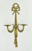 EARLY 20TH CENTURY REGENCY REVIVAL GILT METAL WALL SCONCE