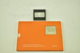 GEORGE V BRITISH EMPIRE EXHIBITION INGOT & BULL & BEAR 2015 INGOT