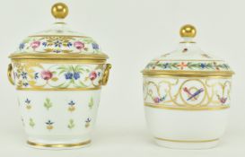 LATE 18TH CENTURY LEBOEUF PARIS PORCELAIN LIDDED POT
