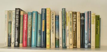 CRICKET. COLLECTION OF HARDBACK BOOKS, MOSTLY FIRST EDITIONS