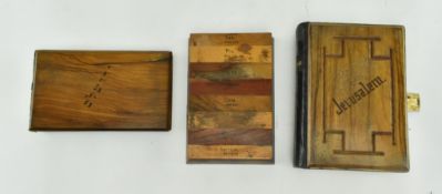 COLLECTION OF THREE OLIVEWOOD JERUSALEM SOUVENIR PIECES