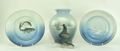 ROYAL COPENHAGEN AND B & G PORCELAIN - FOUR PIECES