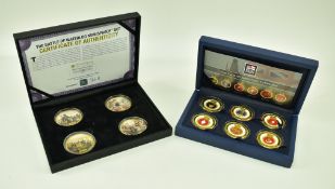 TWO MILITARY COMMEMORATIVE PROOF COIN SETS IN CASE