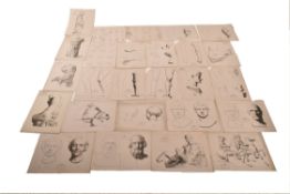 COURS DE DESSIN - MODELES D'APRES LA BOSSE - GOUPIL c1870