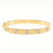 GOLD & DIAMOND HINGED BANGLE
