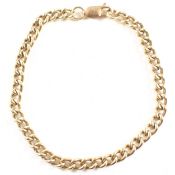 HALLMARKED 9CT GOLD CURB LINK CHAIN BRACELET