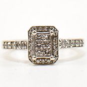 HALLMARKED 9CT GOLD & DIAMOND RING