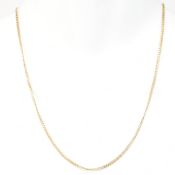 HALLMARKED ITALIAN 9CT GOLD CURB LINK CHAIN NECKLACE