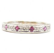 9CT GOLD RUBY & DIAMOND RING