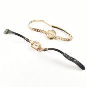 9CT GOLD ACCURIST DRESS WATCH & ANOTHER